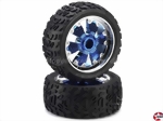 Räder-Satz 1:6 Off Road blue chrom mit 18mm Mitnehmer Ansmann 218000007
