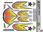 Aufkleber Hot Rod Flames orange-gelb Jamara 460009
