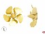 5-Blatt Schiffsschraube Form C1 Messing linkslauf