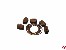 Klumpblock aus Holz dunkel 10mm mit Ring (1 Rille)