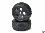 Räder-Satz Truggy 1:8 Allterrain 5-Speichen schwarz mit 17mm Sechskantmitnehmer Ansmann 554900082