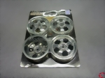 Felgen-Satz chrome 24x52mm, 12mm Sechskant-Mitnehmer Hot Works Racing TM0602