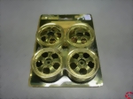Felgen-Satz chrome grau 24x52mm 12mm, Sechskant-Mitnehmer Hot Works Racing TM0607