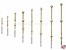 Relingst�tzen Messing (2 Durchz�ge)