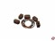 Klumpblock aus Holz dunkel 10mm mit Ring (1 Rille)