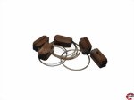 Klumpblock aus Holz dunkel 7mm mit Ring (1 Rille) Aeronaut 522137