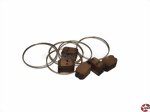 Klumpblock aus Holz dunkel 7mm mit Ring (2 Rillen) Aeronaut 522337