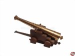 Geschützrohr Holz/Messing historisch 60mm mit Lafette Aeronaut 624860