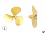 3-Blatt Schiffsschraube Form D Messing linkslauf Aeronaut
