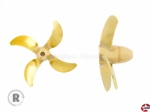 4-Blatt Schiffsschraube Form B Messing rechtslauf Aeronaut