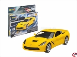 Set Corvette Stingray 2014 (EasyClick) L=179mm 1:25 Level 2, 38 Teile Revell 67449