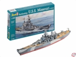 Battleship U.S.S. Missouri (WWII) L=225mm 1:1200 Level 2, 27 Teile Revell 05128