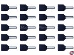 Zwillings-Aderendhülsen mit Kragen für 2x1,5mm² schwarz Reichelt AEHT 1,5-100
