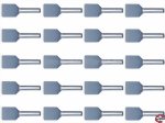 Zwillings-Aderendhülsen mit Kragen für 2x4mm² grau Reichelt AEHT 4,0-101