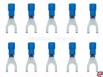 Quetschkabelschuhe Isoliert blau Gabelform 1,5-2,5mm² M4 Reichelt GK-B-4