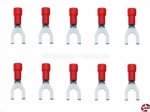 Quetschkabelschuhe Isoliert rot Gabelform 0,5-1,5mm² M4 Reichelt GK-R-4