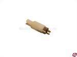Cinchstecker 2-polig Standard mit Knickschutz weiss Reichelt CSP WS