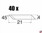 Ersatzklingen 4x21mm 45° abgewinkelt für Präzisions-Cuttermesser Donau Elektronik M31K