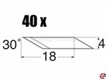Ersatzklingen 4x21mm 30° abgewinkelt für Präzisions-Cuttermesser Donau Elektronik M32K
