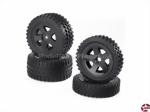 Räder-Satz schwarz 5-Speichen All Terrain 1:10 Carson 900027