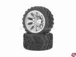 Räder-Satz chrome 9-Speichen Truggy 1:10 Carson 900047