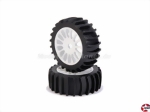 Räder-Satz weiss 14-Speichen Beach Tires 1:8 Carson 900062