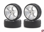 Räder-Satz chrome 5-Speichen On-Road 1:10 Carson 900064