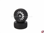 Räder-Satz schwarz 14-Speichen Specter 1:8 Carson 900098