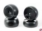 Räder-Satz schwarz Disc-Felgen Slick 1:10 Carson 900103