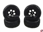 Räder-Satz schwarz 6-Speichen Dessert Warrior X10 1:10 Carson 900113