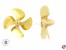 4-Blatt Schiffsschraube Form C Messing rechtslauf