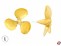 3-Blatt Schiffsschraube Form D1 Messing linkslauf