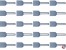 Zwillings-Aderendh�lsen mit Kragen f�r 2x4mm� grau