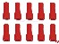 Flachsteckh�lsen Vollisoliert 0,8x6,3mm rot 0,5-1mm�
