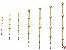 Relingst�tzen Messing (3 Durchz�ge)