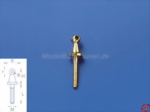 Handlaufstützen Messing M1x3,5mm, Bohrung 0,8mm Krick 63025