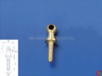 Handlaufstützen Messing M1,4x4,5mm, Bohrung 1mm Krick 63026
