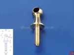 Handlaufstützen Messing M2x6mm, Bohrung 2mm Krick 63027