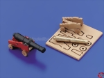 Scale Kanone Messing mit Lafette aus Holz Krick
