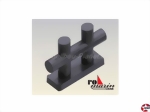 Doppelkreuzpoller PVC 28x18mm schwarz Robbe 1345