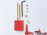 Schiffsruder 40x45mm Rohr & Ruderhebel, Gesamthöhe= 110mm Robbe 1478