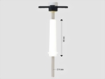 Ersatzruderwelle mit 49mm Schaft, Welle 4mm Krick rb107-05