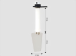 Rudergarnitur komplett 22x40mm, Welle 4mm Krick rb107-30