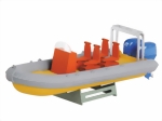 Schlauchboot Zodiac 160x50x60mm 1:50 Bausatz Krick 24574