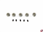 Stellringe 4,1x9mm und Bund Messing vernickelt mit Gewindestift M3 Jamara 179588