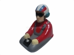 Kunststoff-Sportpilot sitzend rot 117x96mm 1:6 Simprop 1019791