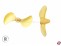 2-Blatt Schiffsschraube Form B Messing rechtslauf
