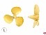 3-Blatt Schiffsschraube Form D1 Messing linkslauf