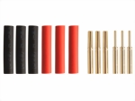 Stecksystem Goldkontakt Stecker/Buchse 0,8mm mit Schrumpfschlauch CN-Yuki 600170