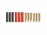 Stecksystem Goldkontakt Stecker/Buchse 4mm mit Schrumpfschlauch CN-Yuki 600084